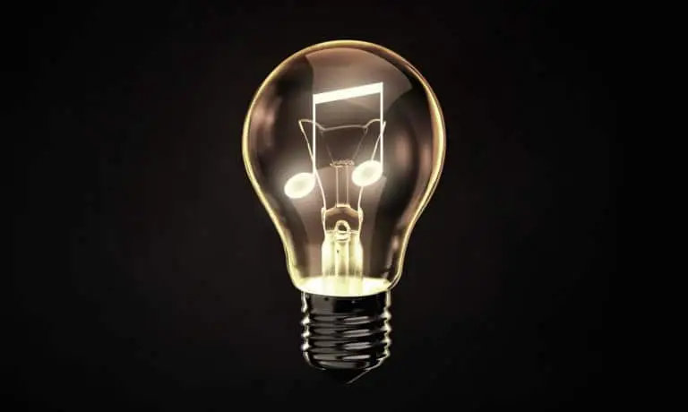 clé de fa dans une ampoule